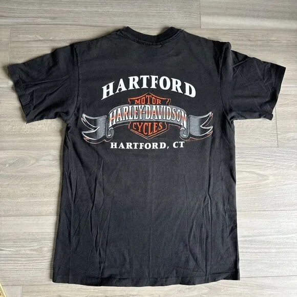 VTG 1994 RK Stratman HARLEY DAVIDSON Single Stitch Shirt Size‎ M Hanes Beefy USA
